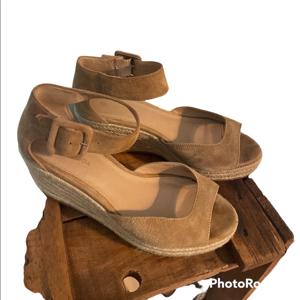 Ankle strap, wedge sandals